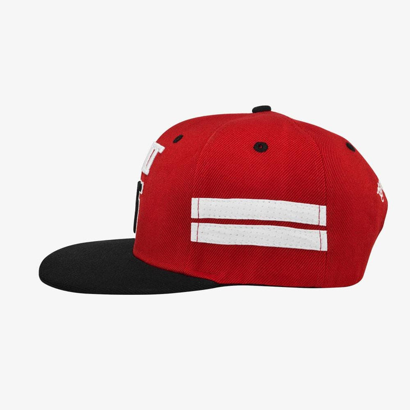 red-black quad hat