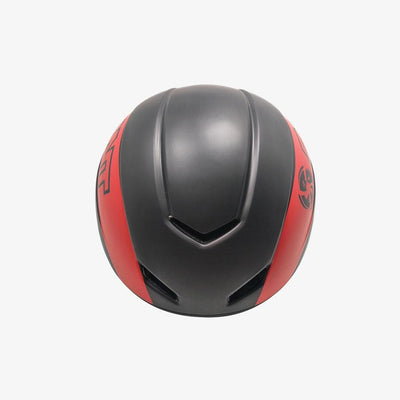 matte-black-red short track speed skating helmet  