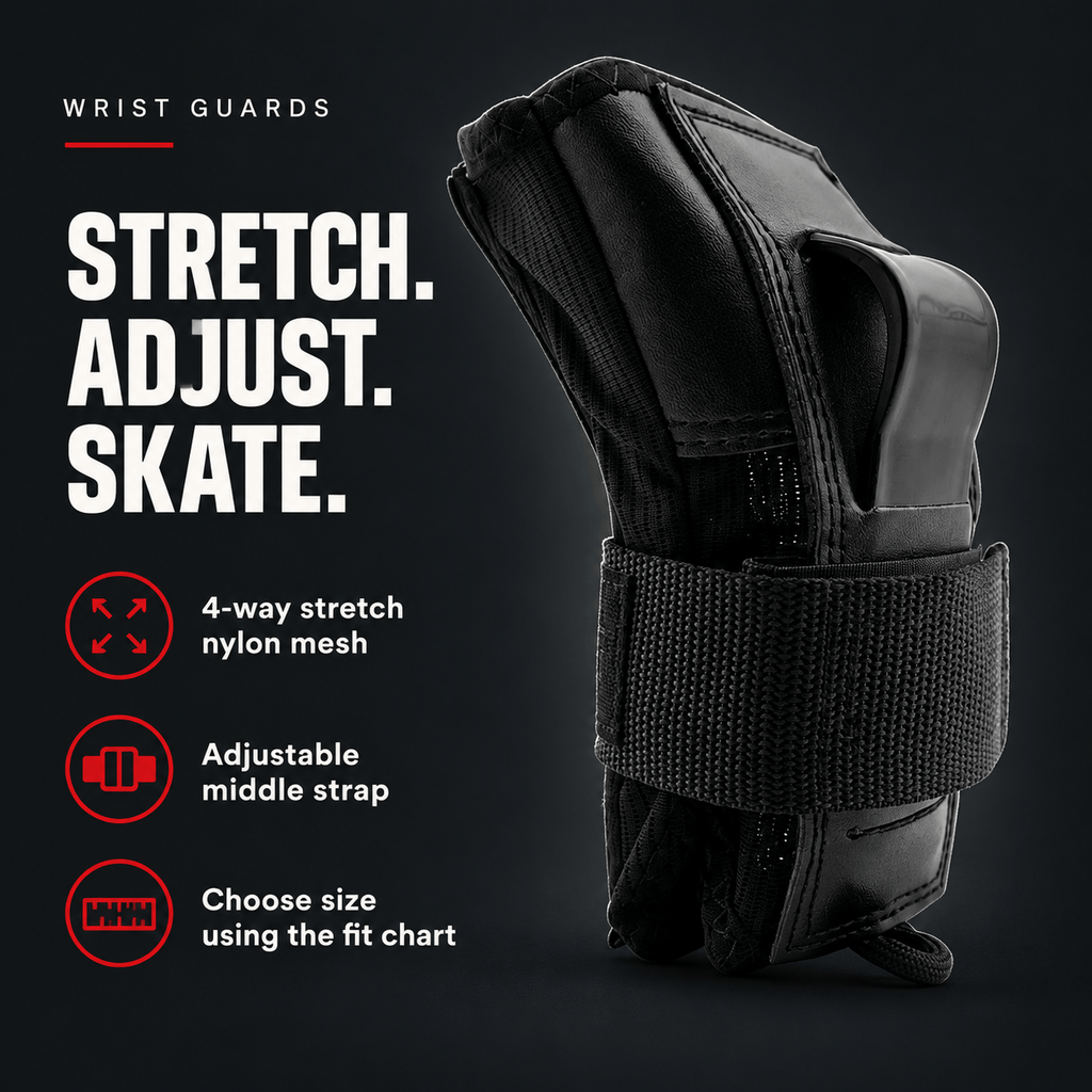Adult Wrist Guards for Roller Skating, Derby, and Park