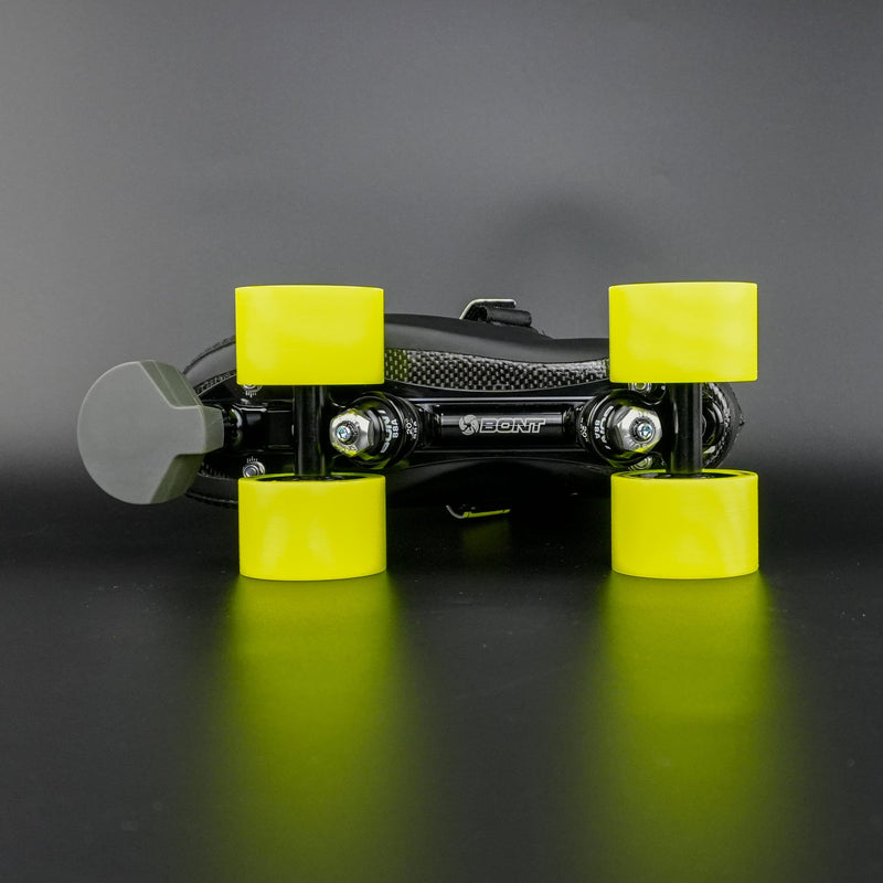 Athena plate detail highlighting lightweight aluminum and 20-degree kingpin angle