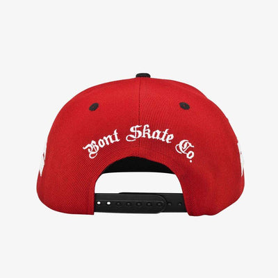red-black skate hat