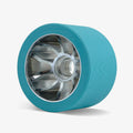 Bont-Nio-3 roller skate wheels 63x44mm in teal and silver, 96A hardness