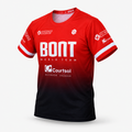 Bont Pro Team Shirt front view with red and black Bont World Team design