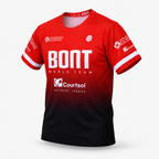 Bont Pro Team Shirt front view with red and black Bont World Team design