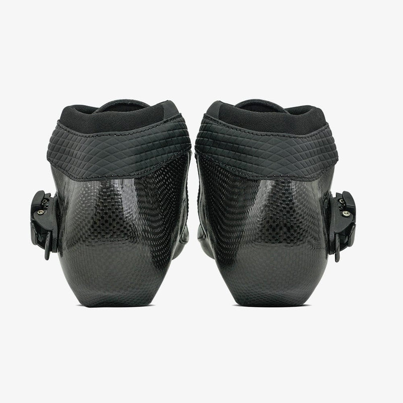 rainbow-silver-black-Detail shot of the narrow cuff construction and ankle contour