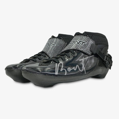 black-Bont Eclipse boot in use during inline speed skating