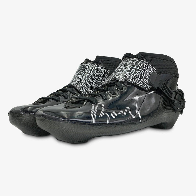 black-Bont Eclipse boot in use during inline speed skating