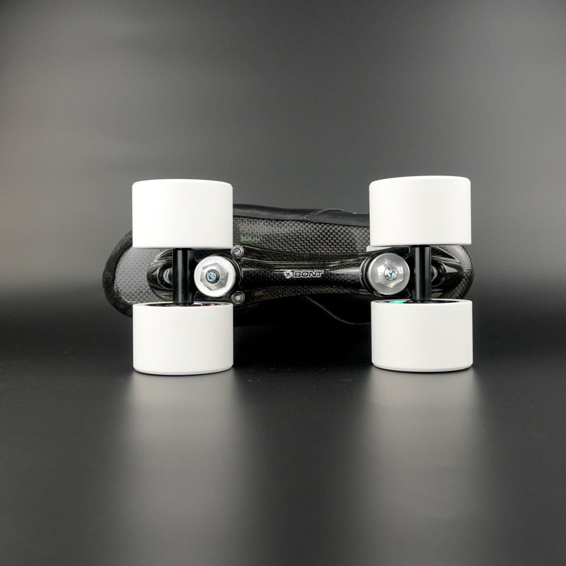 Close-up of the carbon Zeus plate and quick release axles