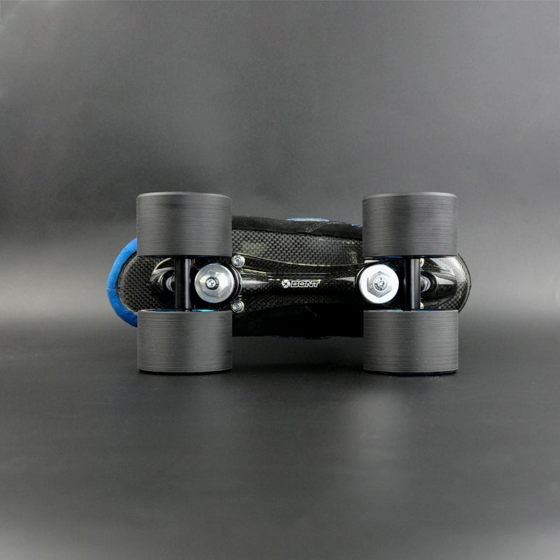 Close-up of the carbon Zeus plate and quick release axles