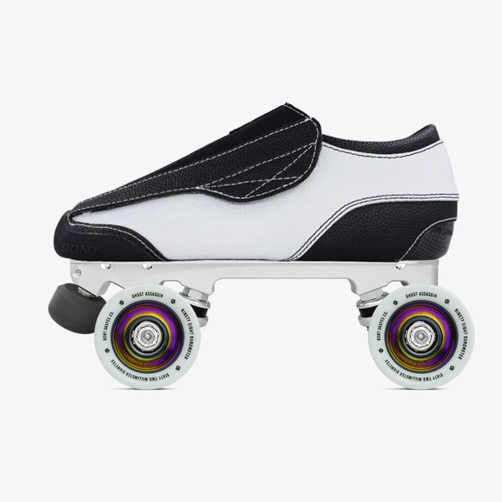 Side view of the Bont Envy boot showing carbon composite base and synthetic outer