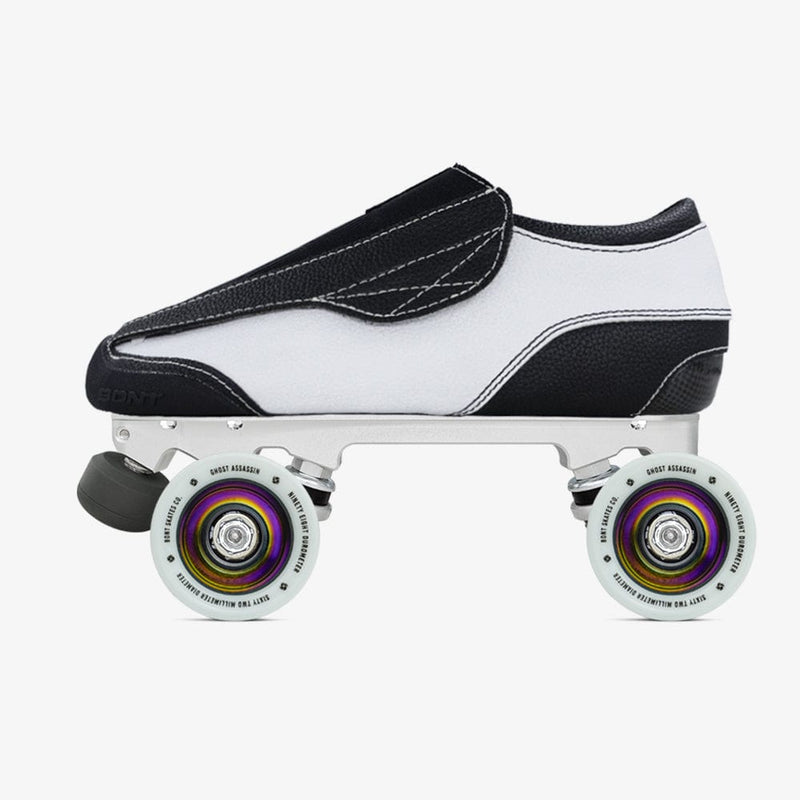 Side view of the Bont Envy boot showing carbon composite base and synthetic outer