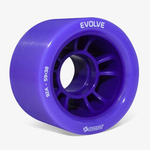 Bont-Evolve-59mm roller skate wheels in purple, 92A hardness