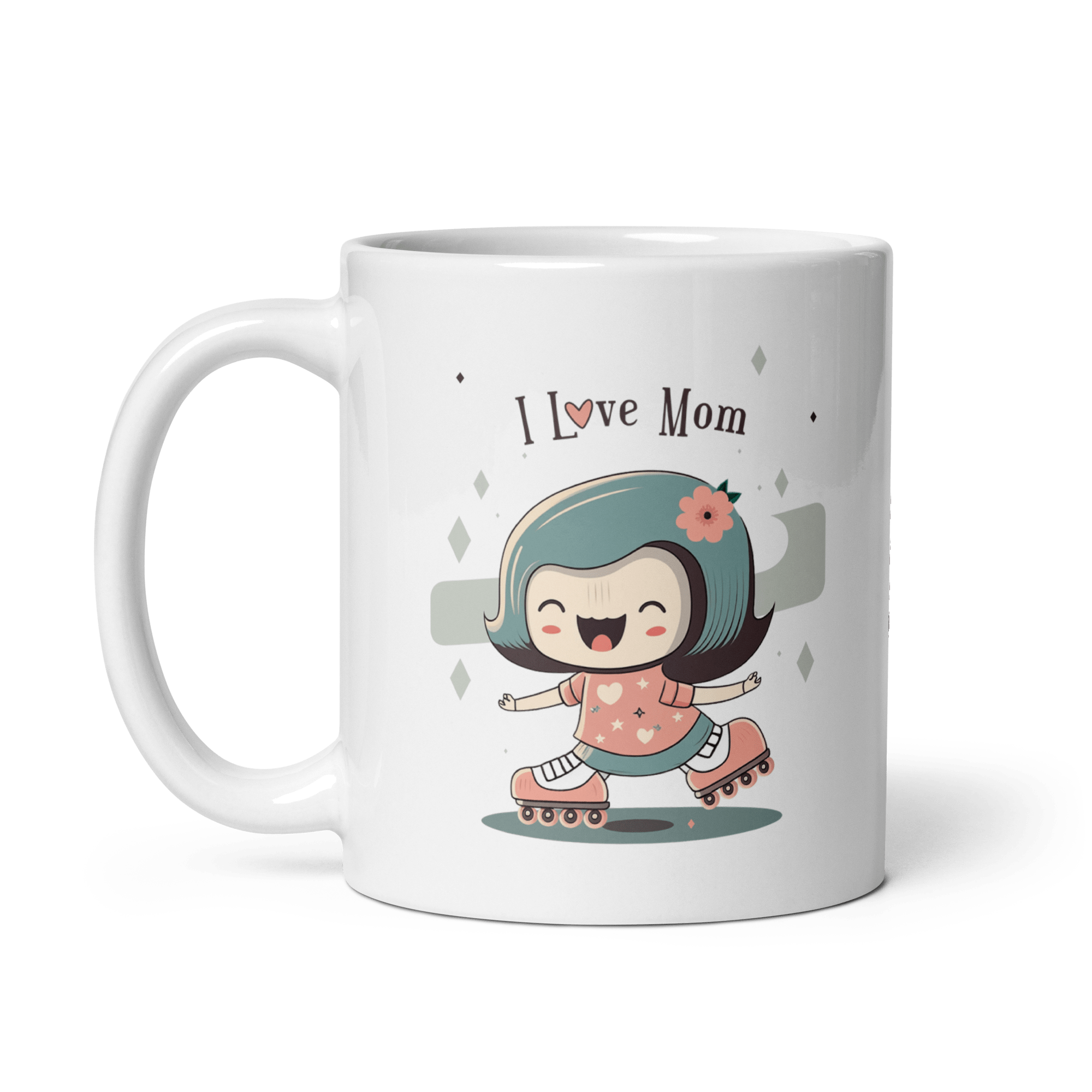 I Love Mom Inline Skate Mug
