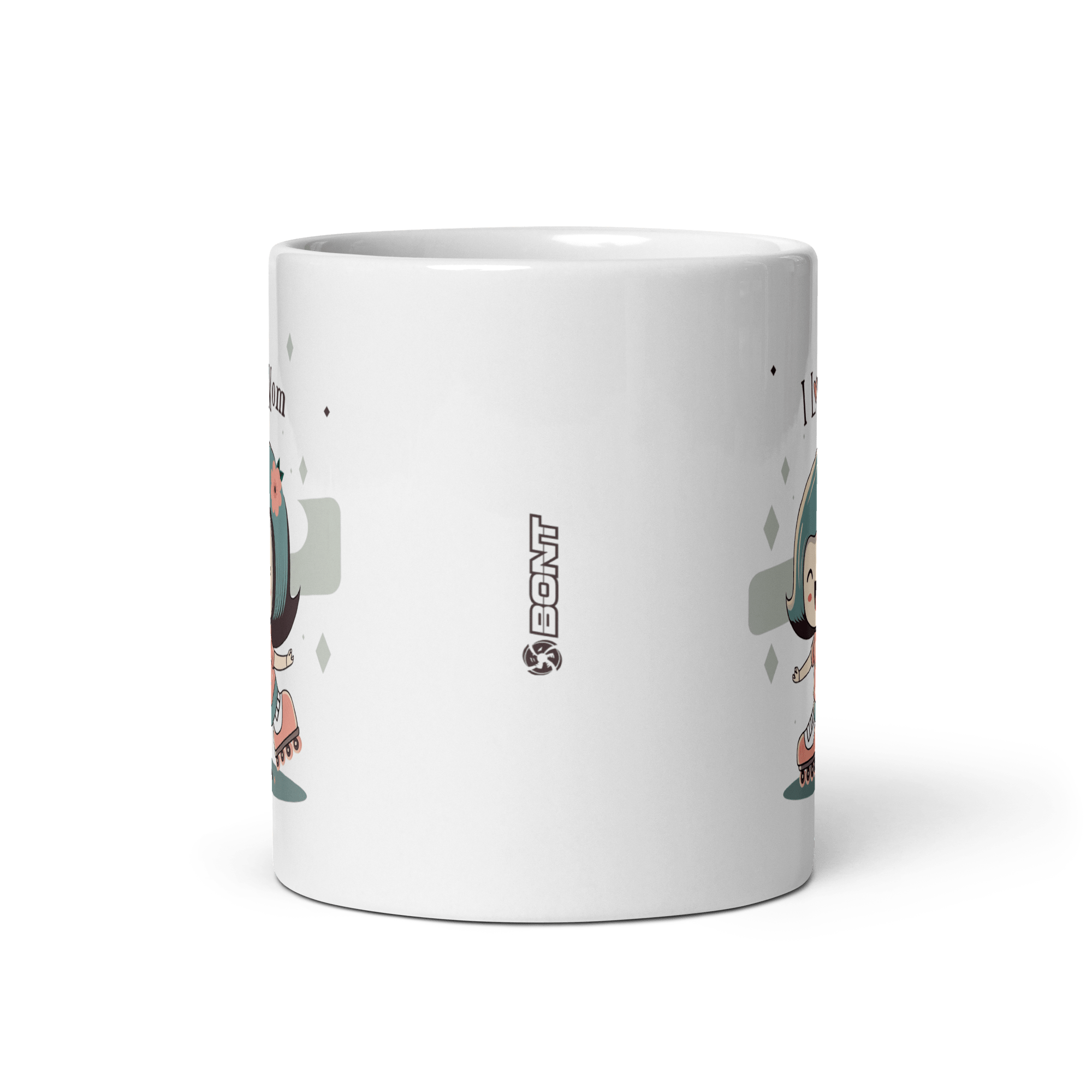 I Love Mom Inline Skate Mug