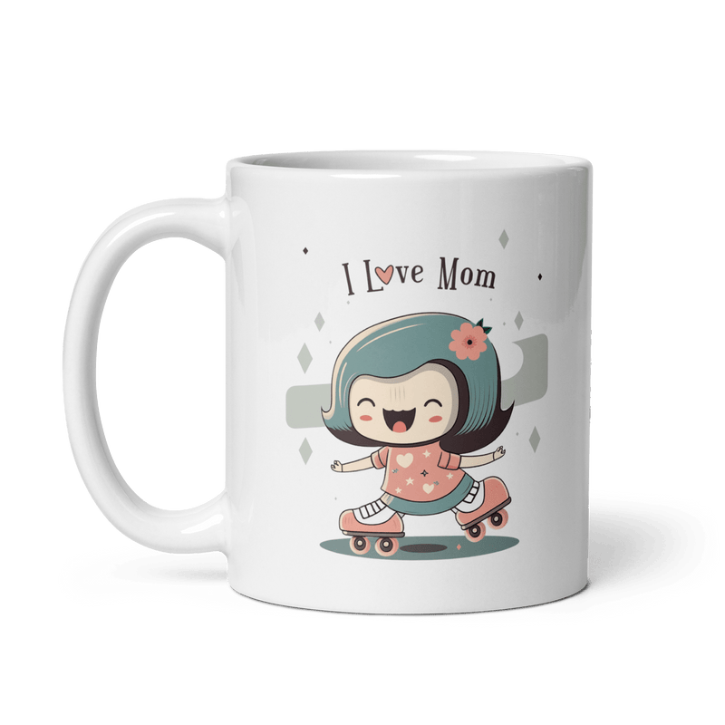 I Love Mom Roller Skate Mug