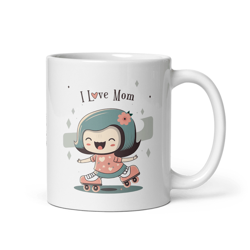 I Love Mom Roller Skate Mug