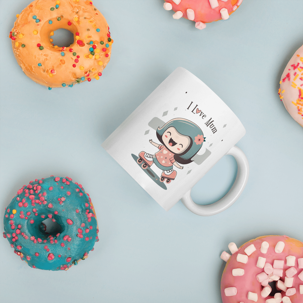 I Love Mum Roller Skate Mug