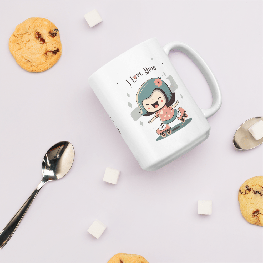 I Love Mum Roller Skate Mug