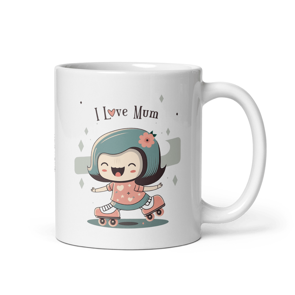 I Love Mum Roller Skate Mug