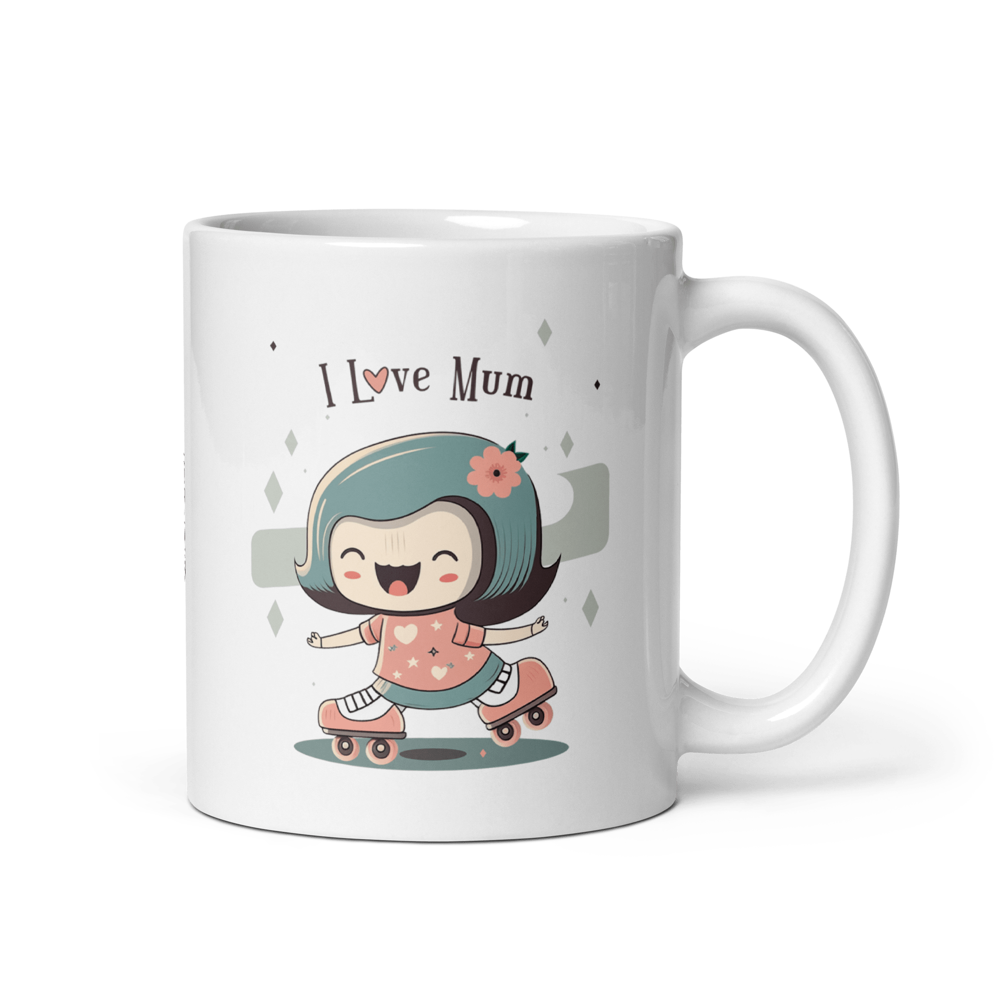 I Love Mum Roller Skate Mug