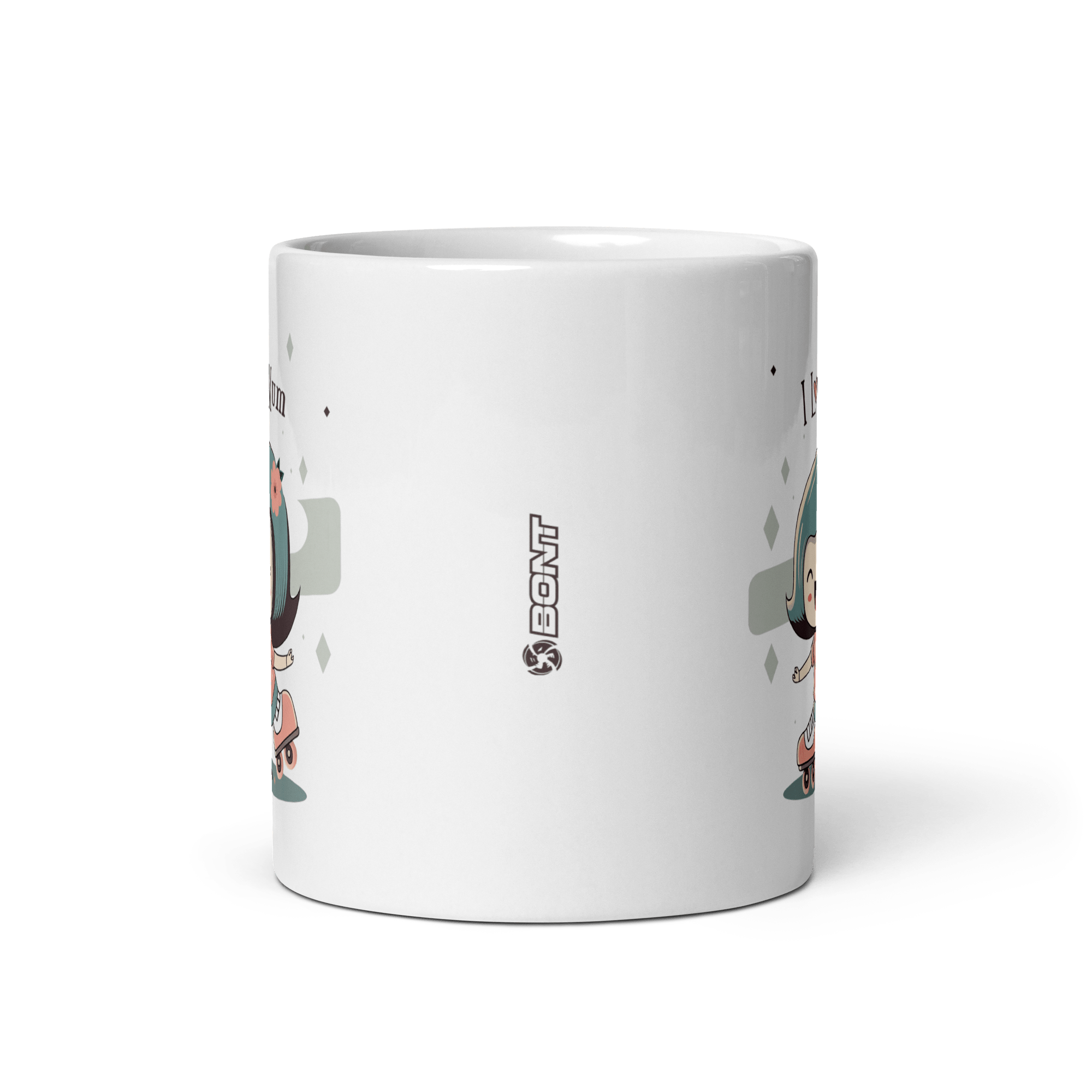 I Love Mum Roller Skate Mug