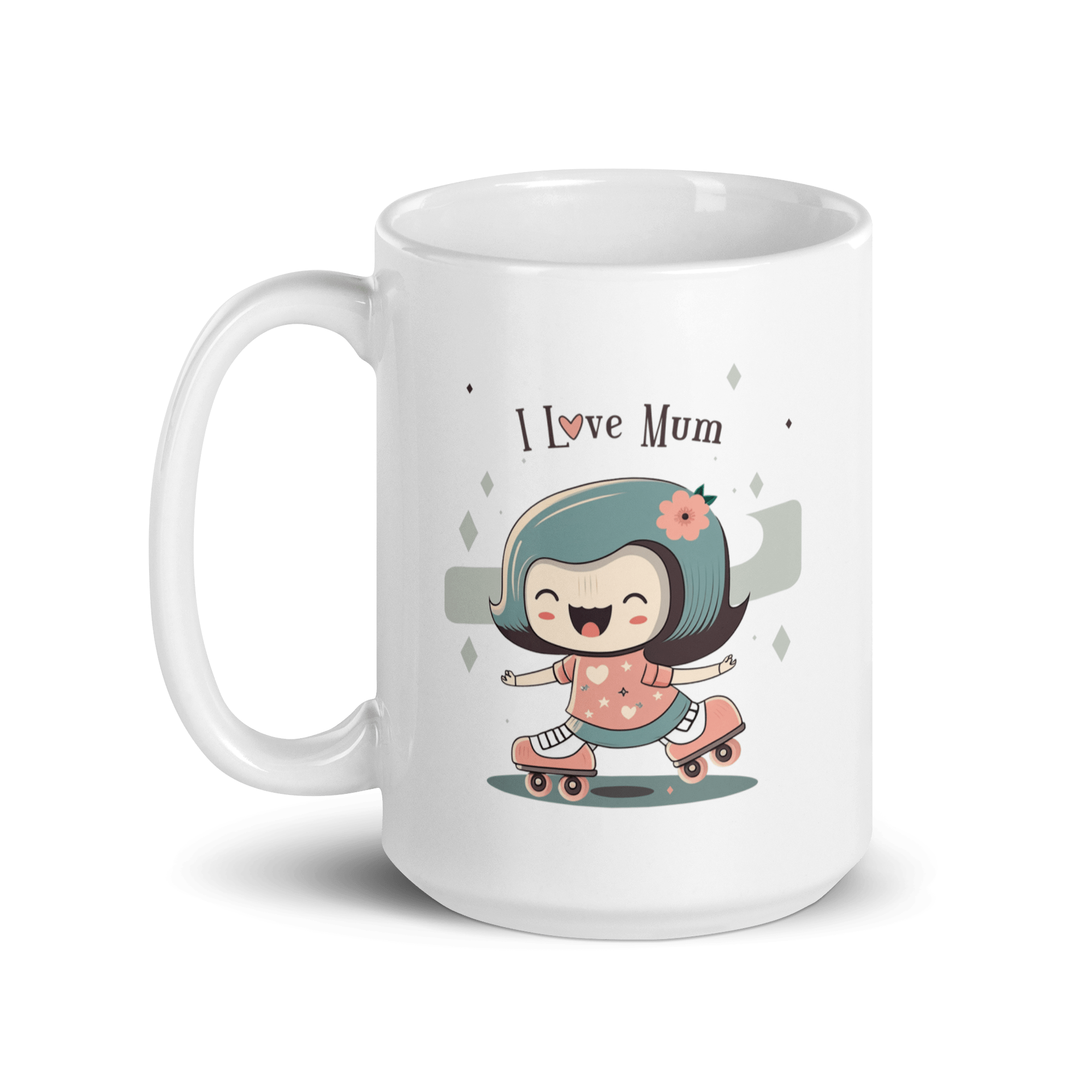 I Love Mum Roller Skate Mug