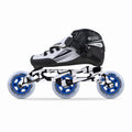 Jet Kids White-Black inline skate package with Unity 9.8 frame and three Elemental 84mm wheels