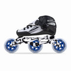 Jet Kids White-Black inline skate package with Unity 9.8 frame and three Elemental 84mm wheels