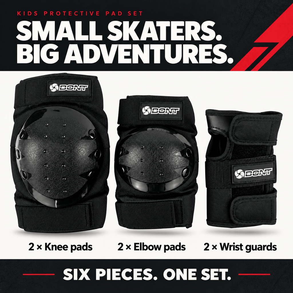 Kids Protective Pads Set: 6-Piece Knee, Elbow, and Wrist Guards