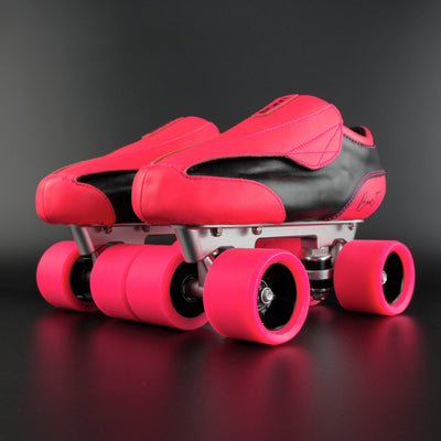 Angle view showing the full skate package and color-matched components