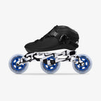 Luna Kids Black inline skate package with Unity 9.8 frame and three Elemental 84mm wheels_black