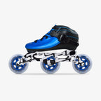 Luna Kids Blue inline skate package with Unity 9.8 frame and three Elemental 84mm wheels_blue