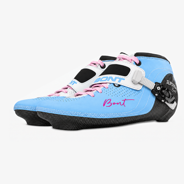 MyBont Slipstream boots, Sky blue and pink