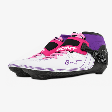 MyBont Slipstream boots, White, purple, and pink
