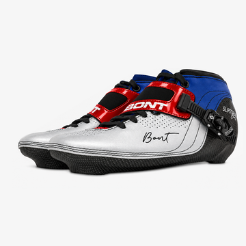 MyBont Slipstream boots, Silver, navy, and red