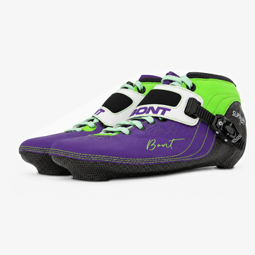 MyBont Slipstream boots, Purple, lime, and white