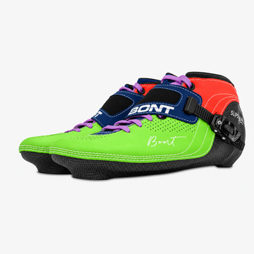 MyBont Slipstream boots, Lime, crimson, and midnight