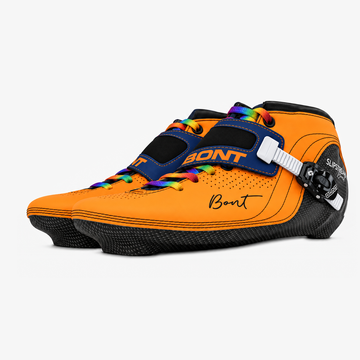 MyBont Slipstream boots, Orange, navy, and rainbow