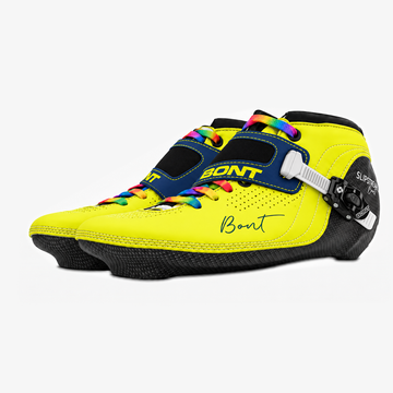 MyBont Slipstream boots, Yellow, navy, and rainbow