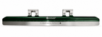 Green Platinum X firm blade with Bont branding, silver cups, and polished steel runner