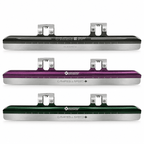 Gun Metal, Purple, and Green Platinum X firm short track blades