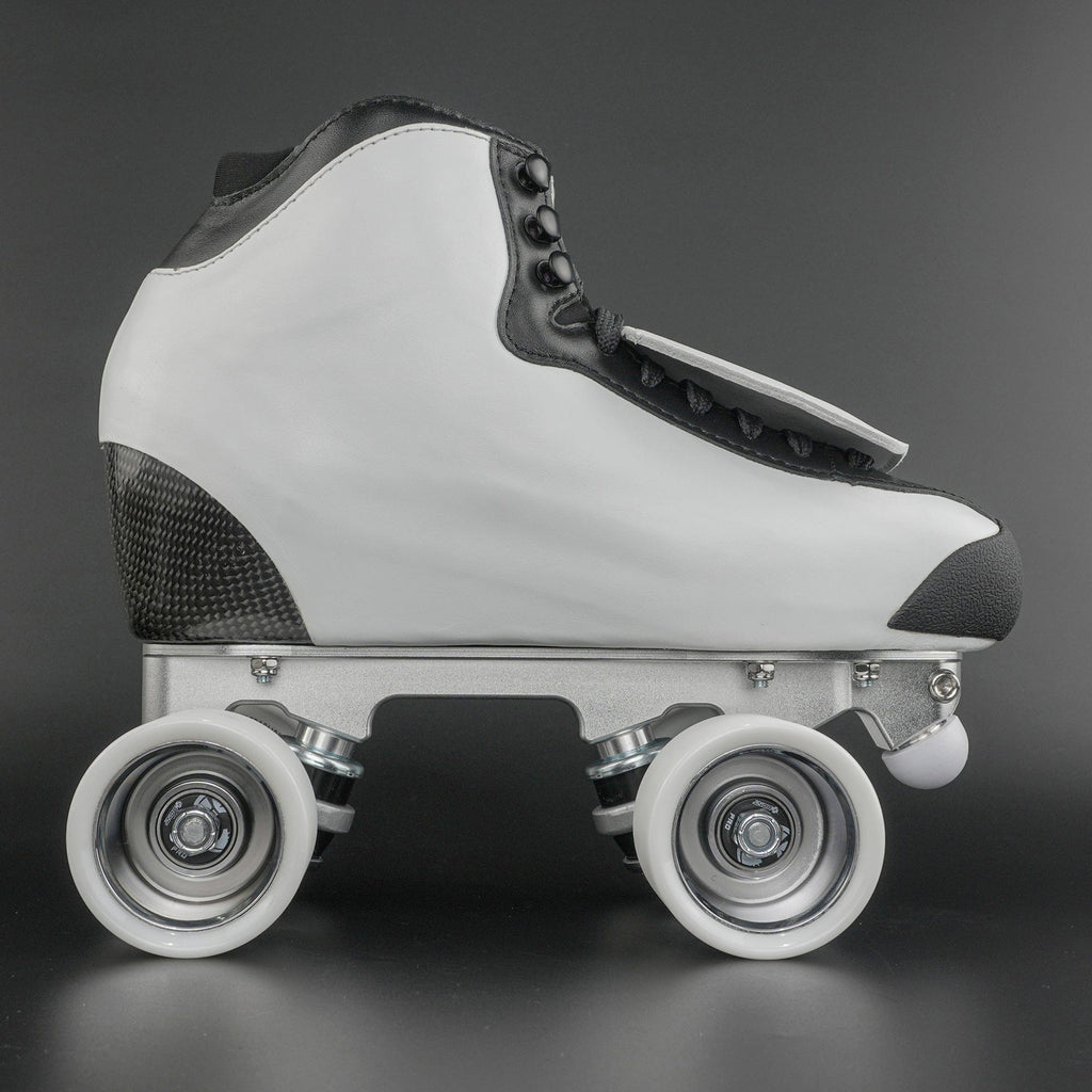 Detail shot of heat moldable skate boot construction