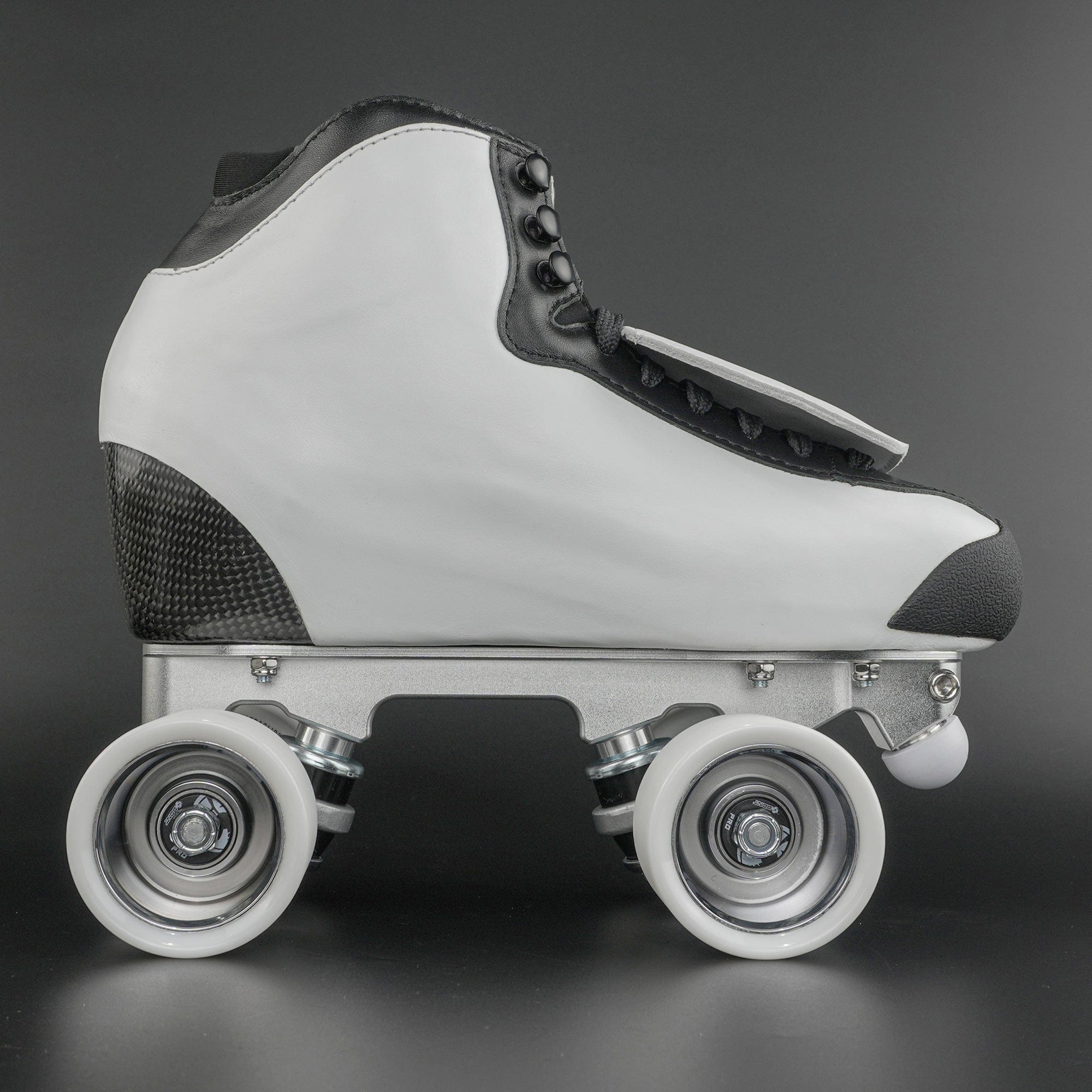 Detail shot of heat moldable skate boot construction