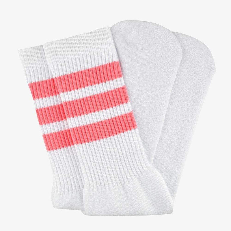 cherry-blossom-pink Bont skater socks tube white striped fashion