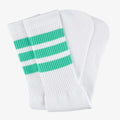misty-teal Bont skater socks tube white striped fashion