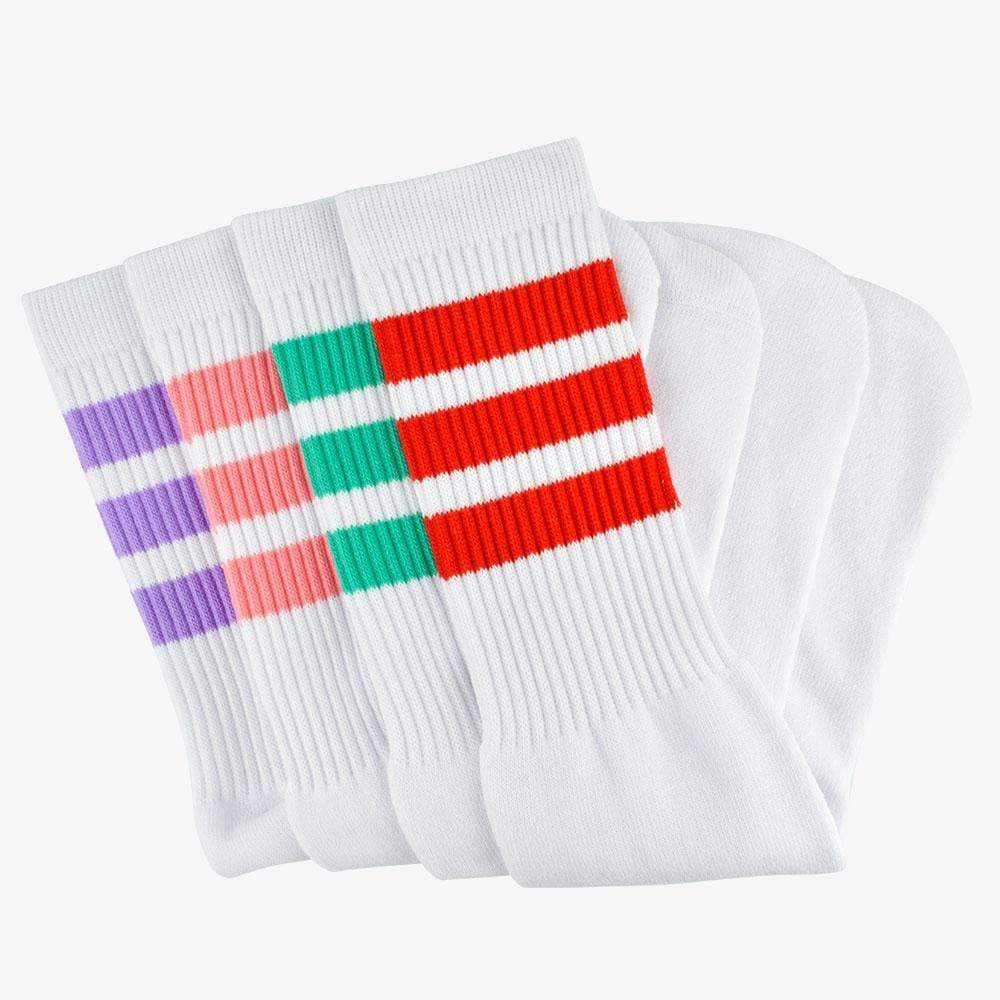 Bont skater socks tube white striped fashion