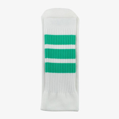 misty-teal Bont skater socks tube white striped fashion