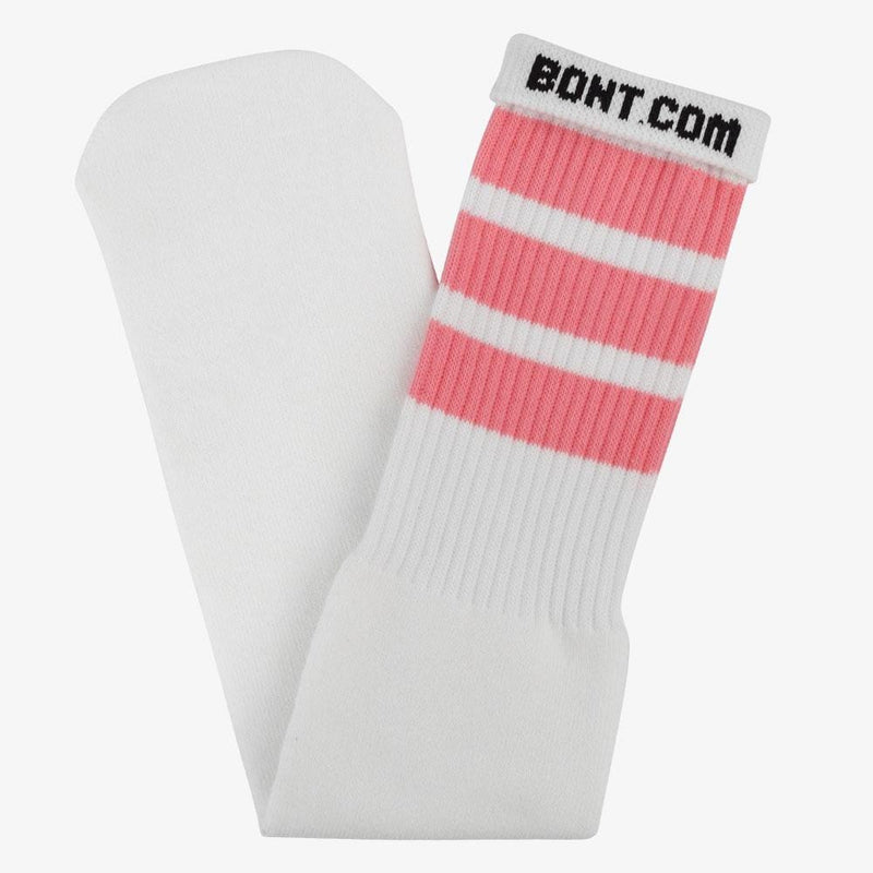 cherry-blossom-pink Bont skater socks tube white striped fashion