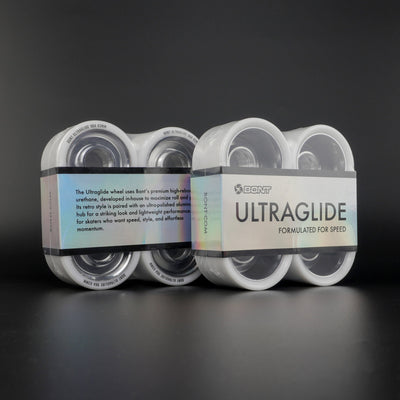 Action shot of skater using Ultraglide wheels during a jam session