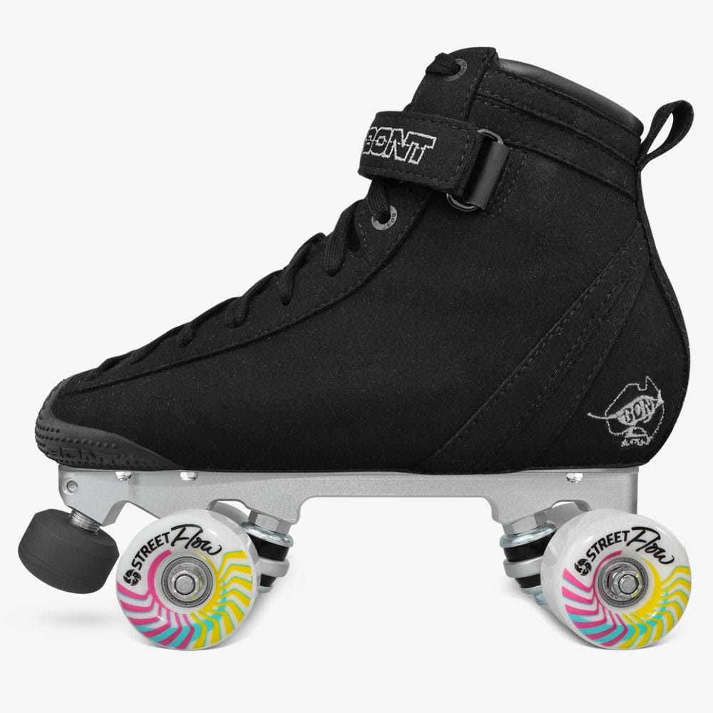 Vegan ParkStar Roller Skates - Black / Tracer Derby Silver/Street  Flow/Abec5 / 3